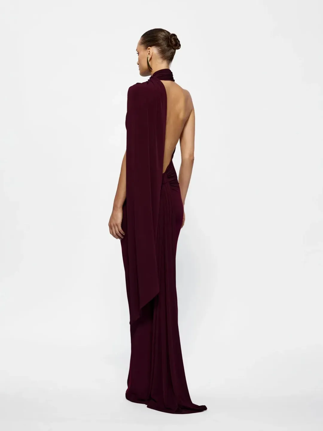 EFFIE KATS HAVEN DRESS BLACK CHERRY BURGUNDY SIZE 8 (S) for rent on The Volte - main image