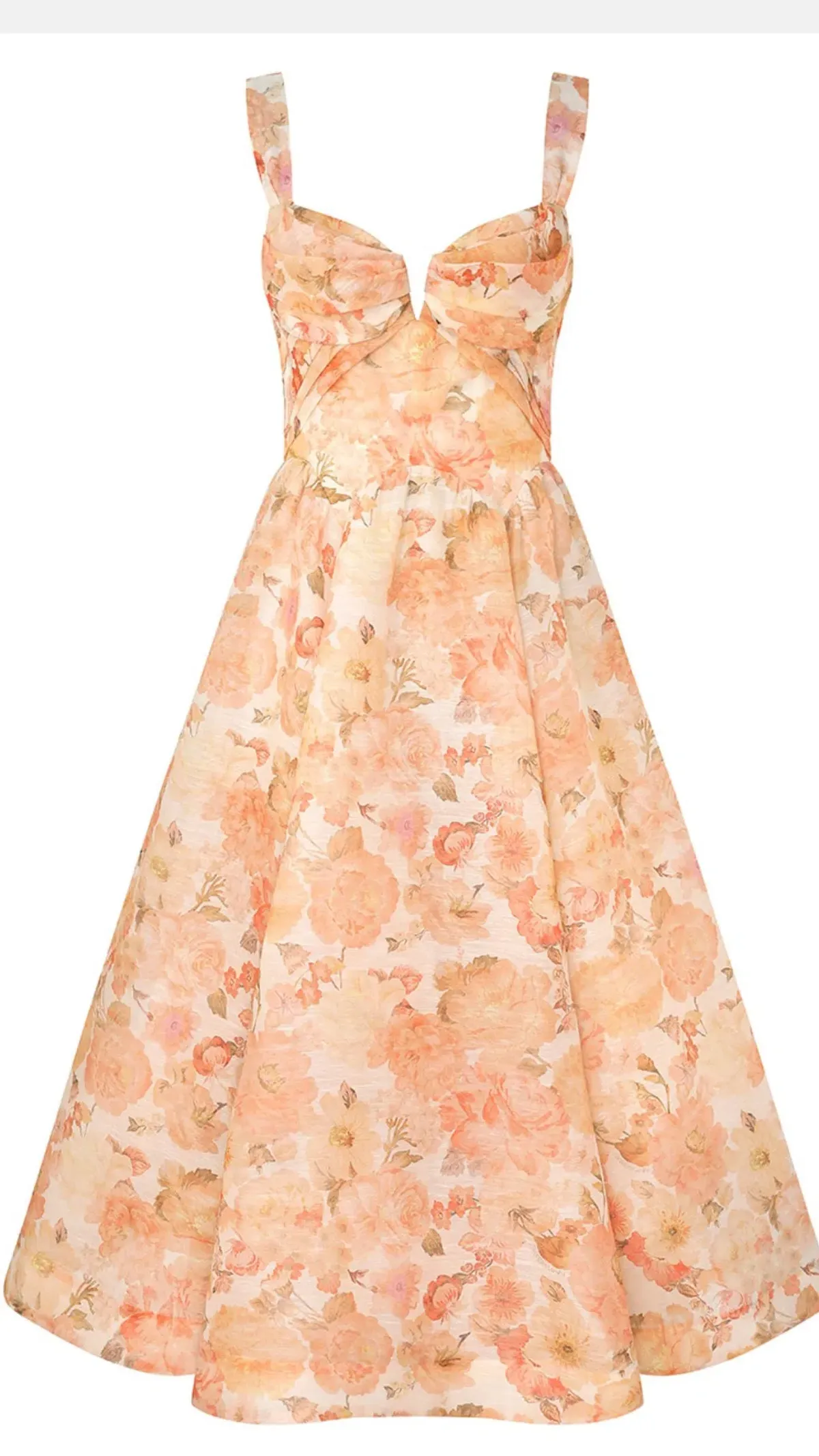 Zimmermann Rebellion Drape Midi Dress in Golden Bloom - Image 1