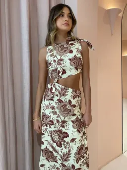 SIR THE LABEL REI KNOT MAXI DRESS IN FLORAL SIZE 6 for rent on The Volte - image 1