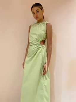 SIR THE LABEL MASON LACED MIDI DRESS IN PISTACHIO SIZE 8 for rent on The Volte - image 1