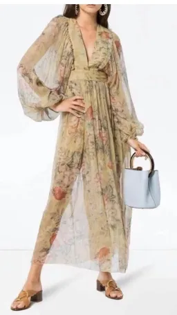 Zimmermann Melody Wrap Maxi Dress s.0 / 8 for rent on The Volte - image 3