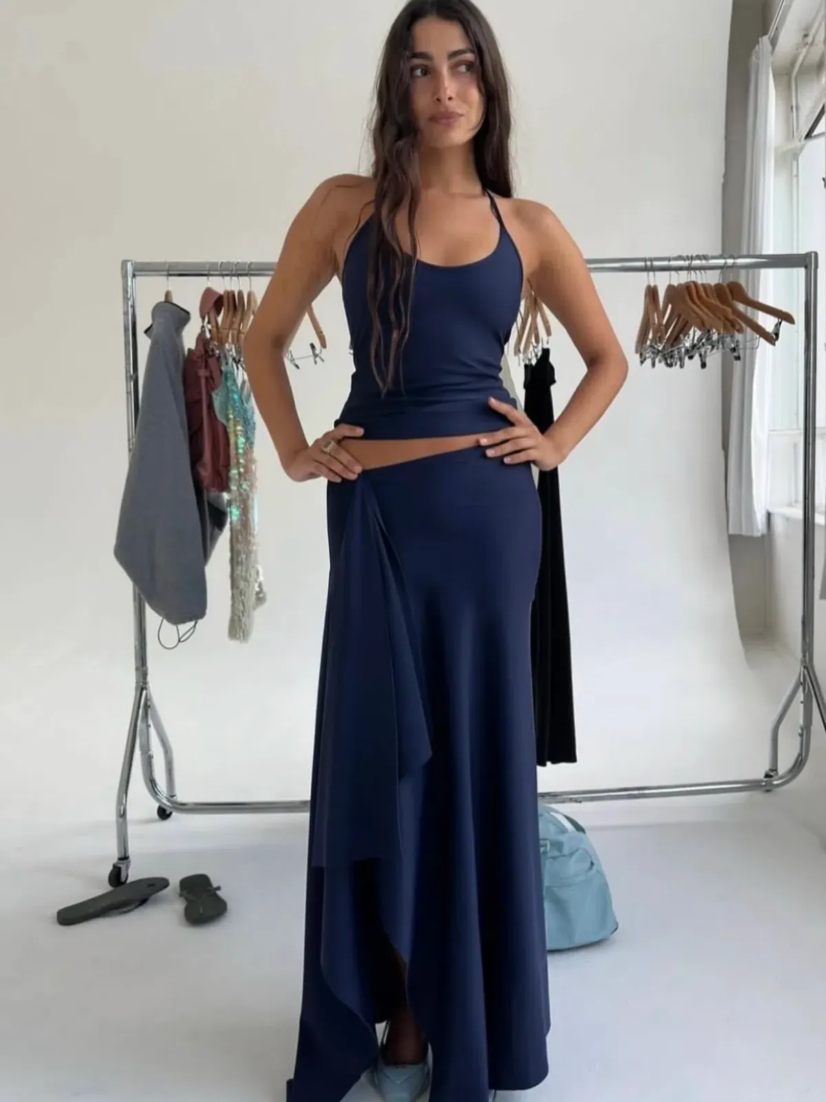 Mr Winston Jemima Set in Navy - Image 1