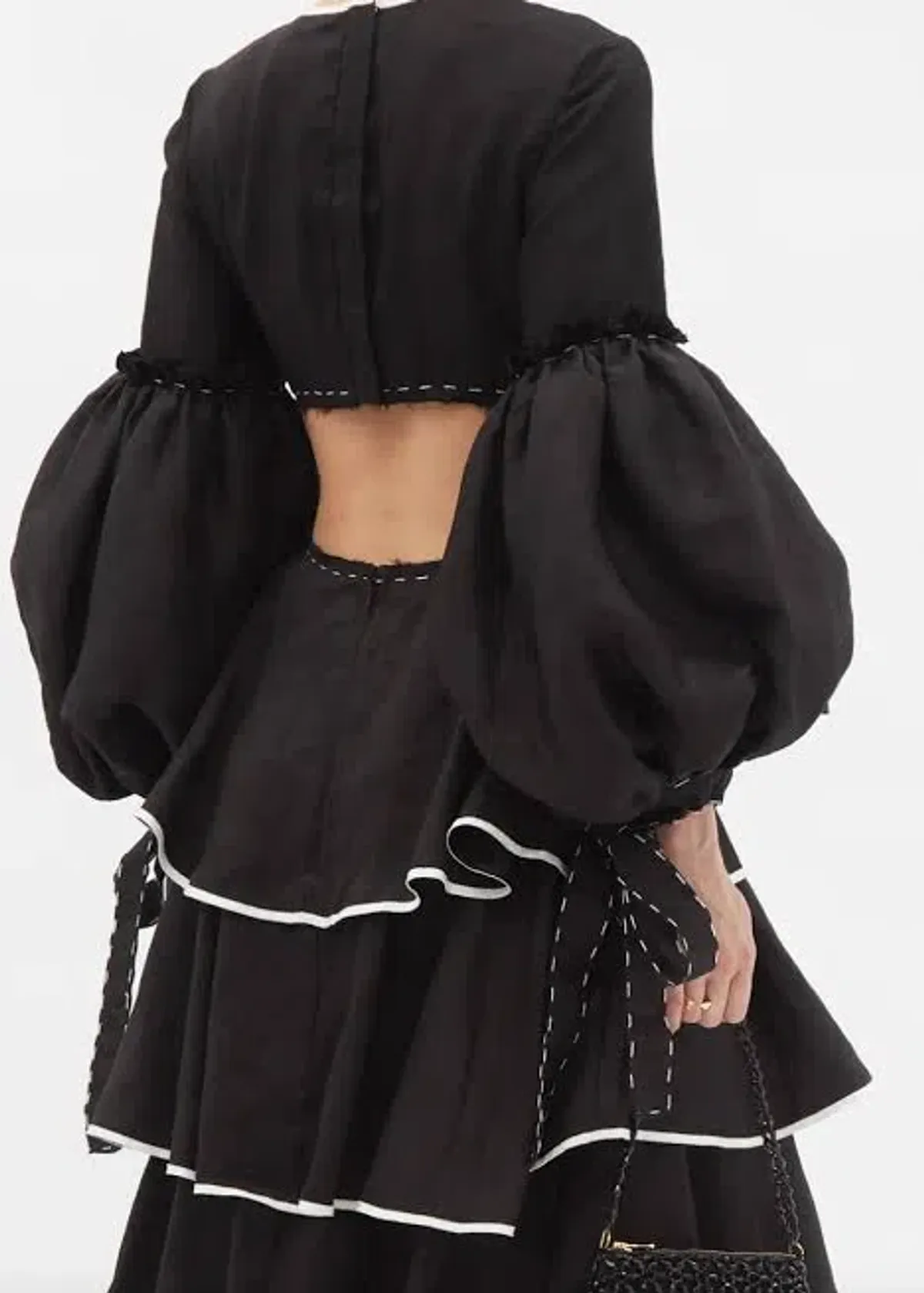 AJE Gracious Cutout Midi Dress Black Size 6 - Image 5