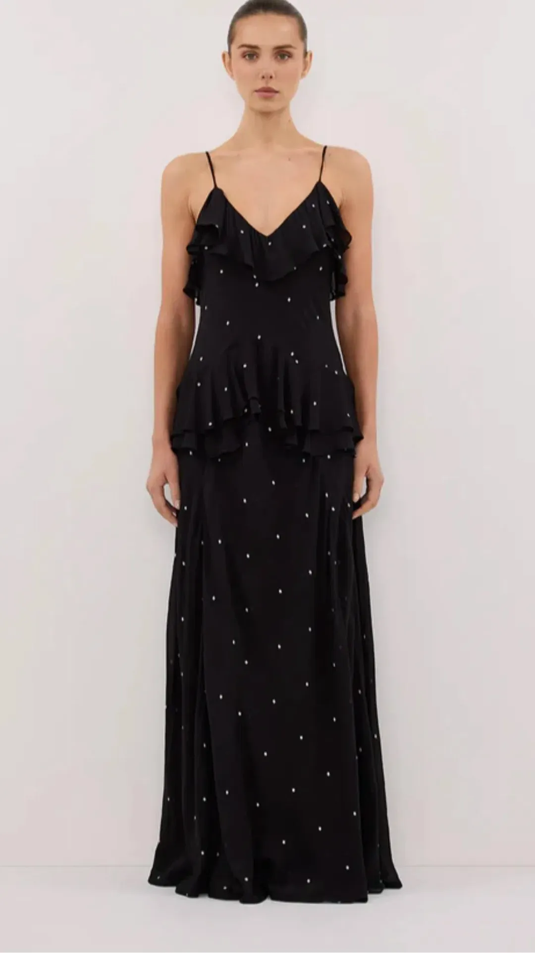 Dissh Melrose Dress s.10 Black Spot Maxi for rent on The Volte - main image