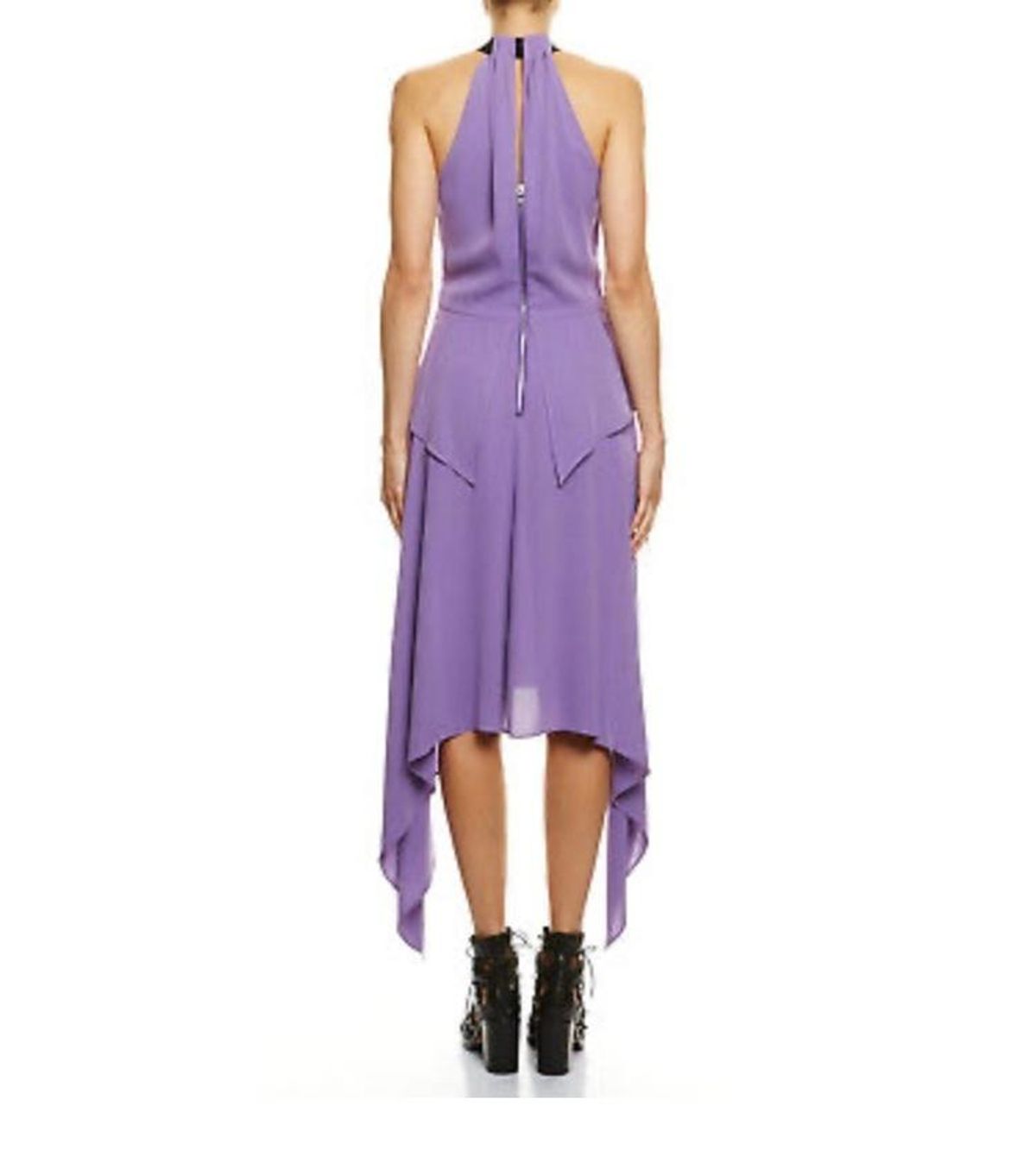 Willow Asymmetric Silk Crepe Dress Size 6 - Image 3