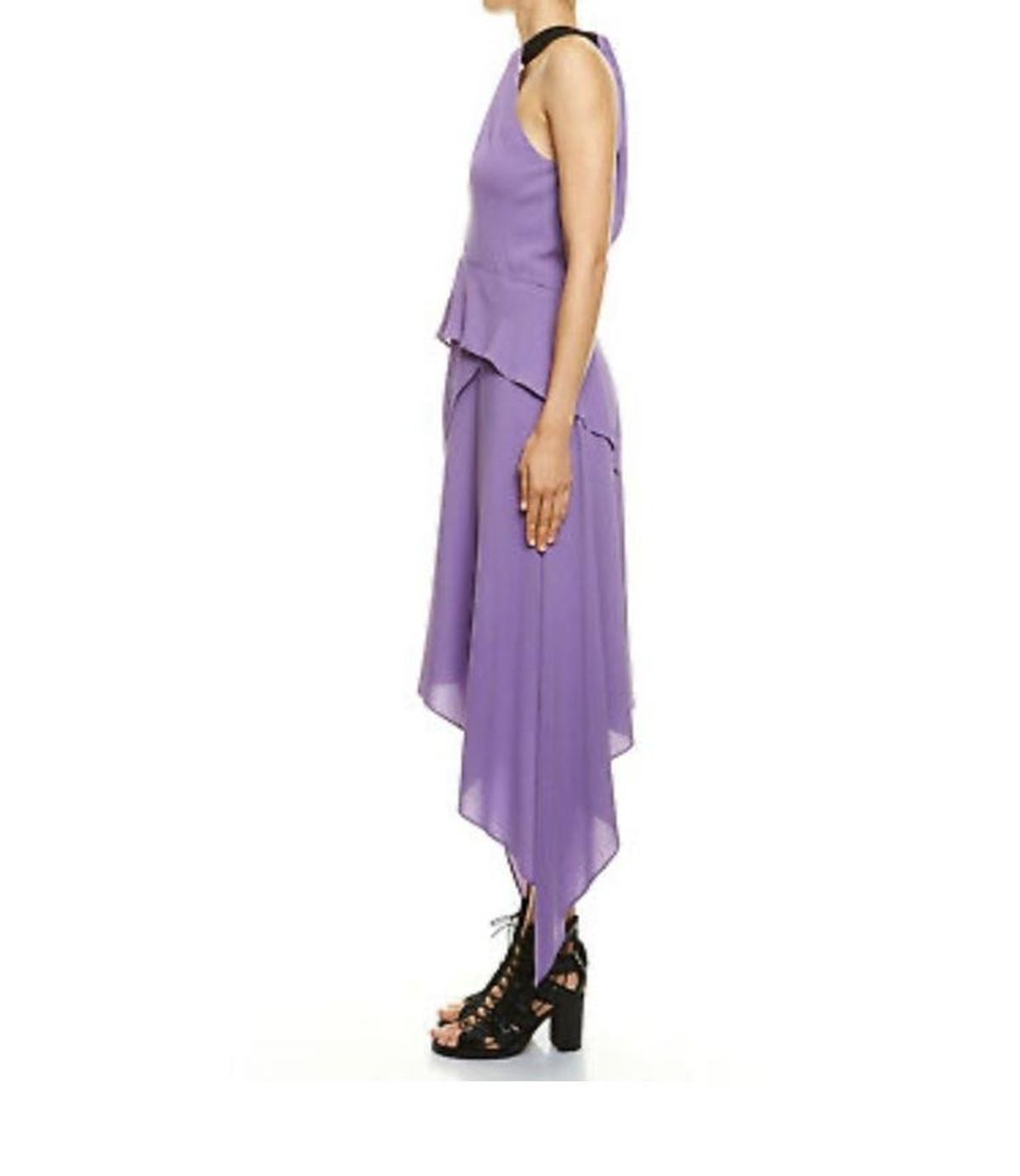 Willow Asymmetric Silk Crepe Dress Size 6 - Image 4