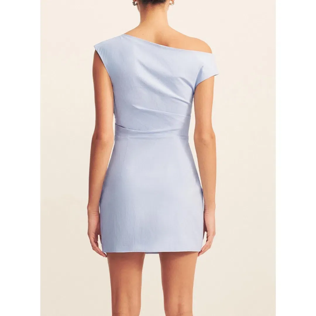 Shona Joy Campbell Off Shoulder Mini Dress - Cornflower Blue - Size 6 for rent on The Volte - main image