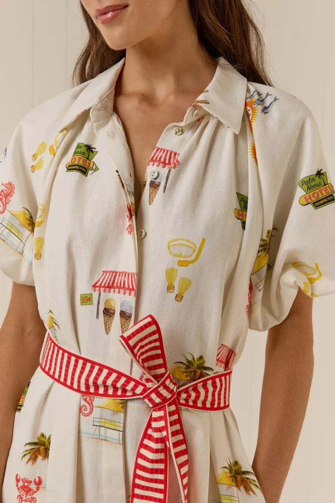 The Marla Dress - Palm Noosa. Size 10, Midi length. for rent on The Volte - main image