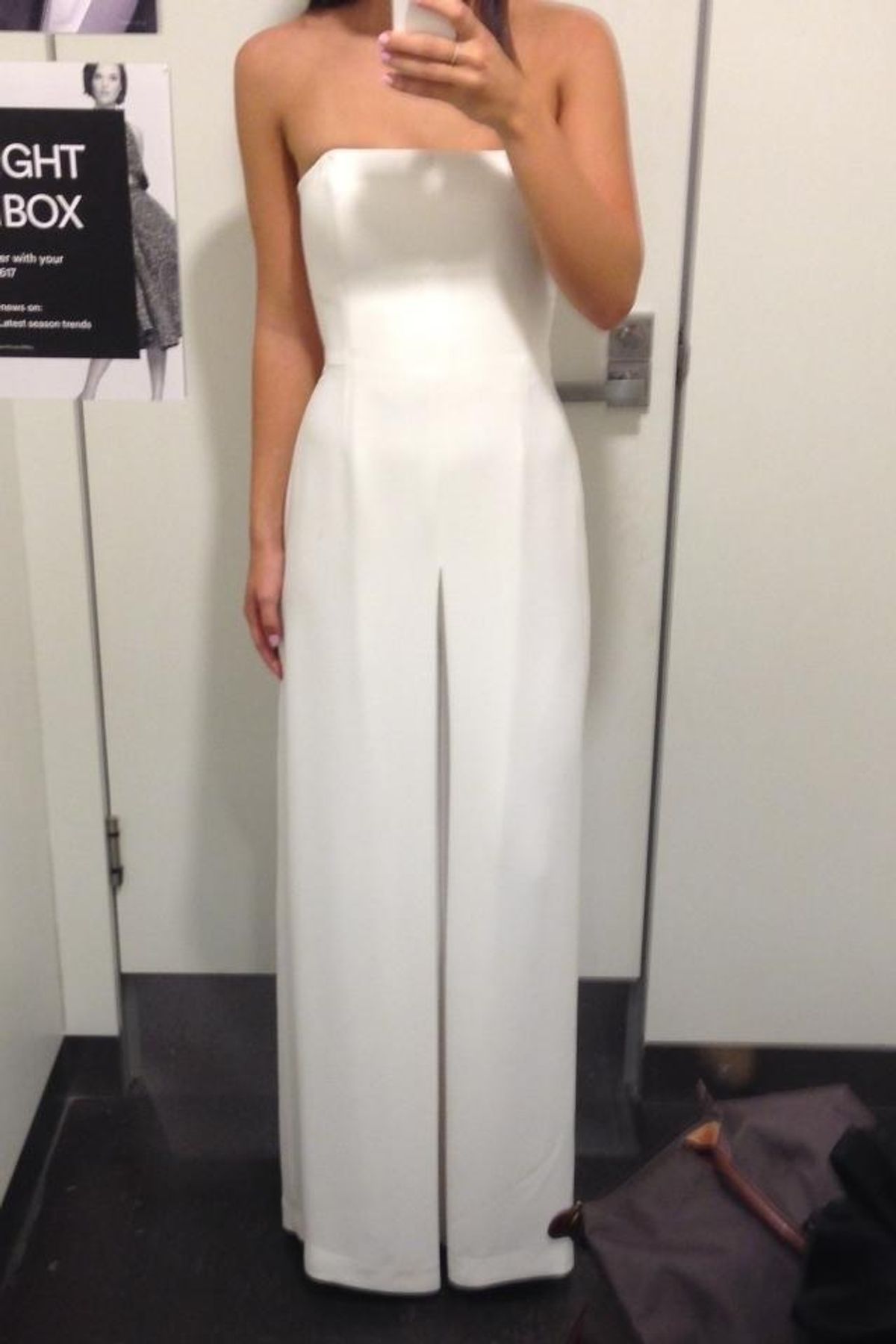 Bianca Spender Strapless White Jumpsuit size 8 - Image 3