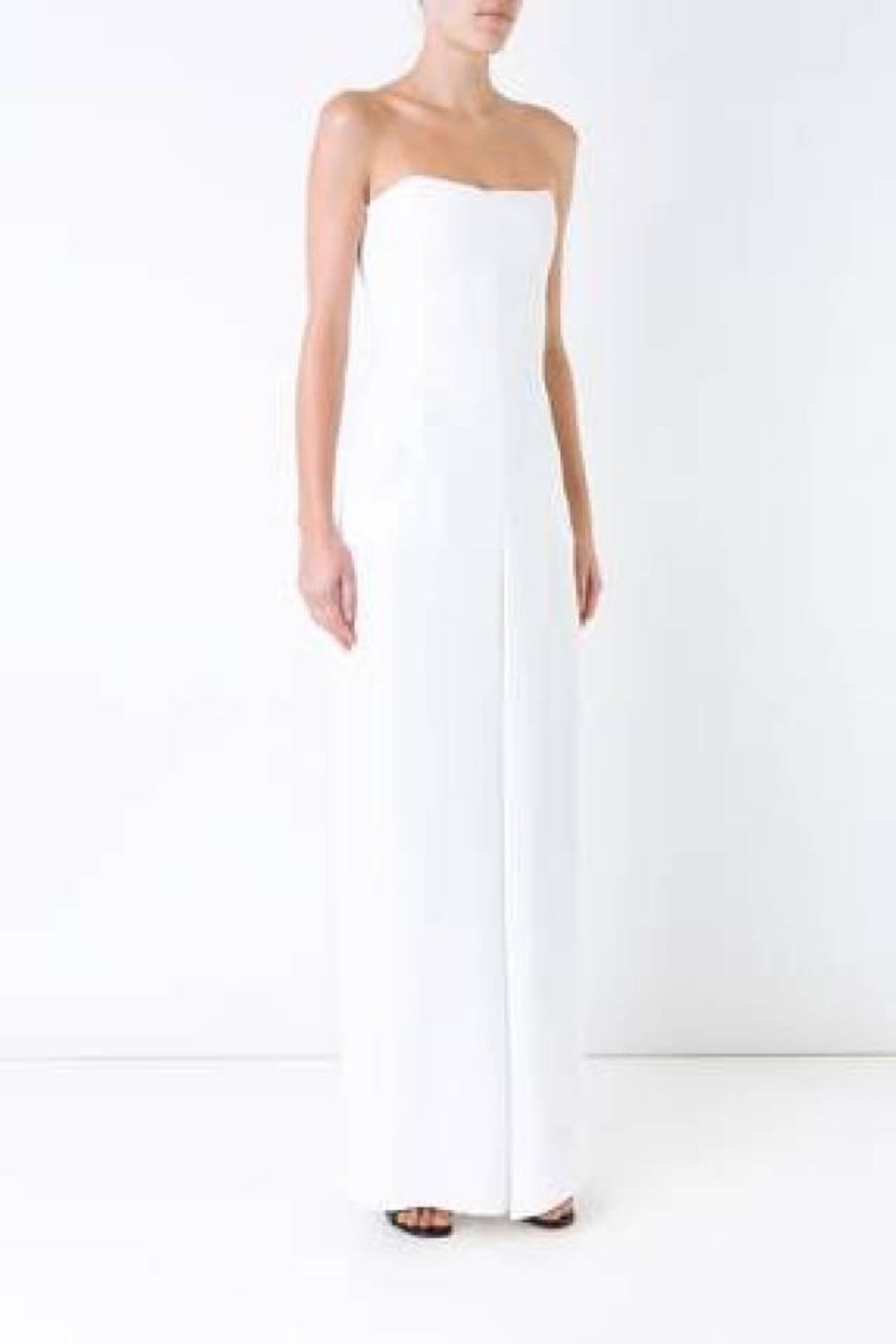 Bianca Spender Strapless White Jumpsuit size 8 for rent on The Volte - main image