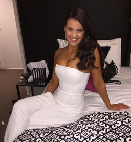 Bianca Spender Strapless White Jumpsuit size 8 for rent on The Volte - image 5