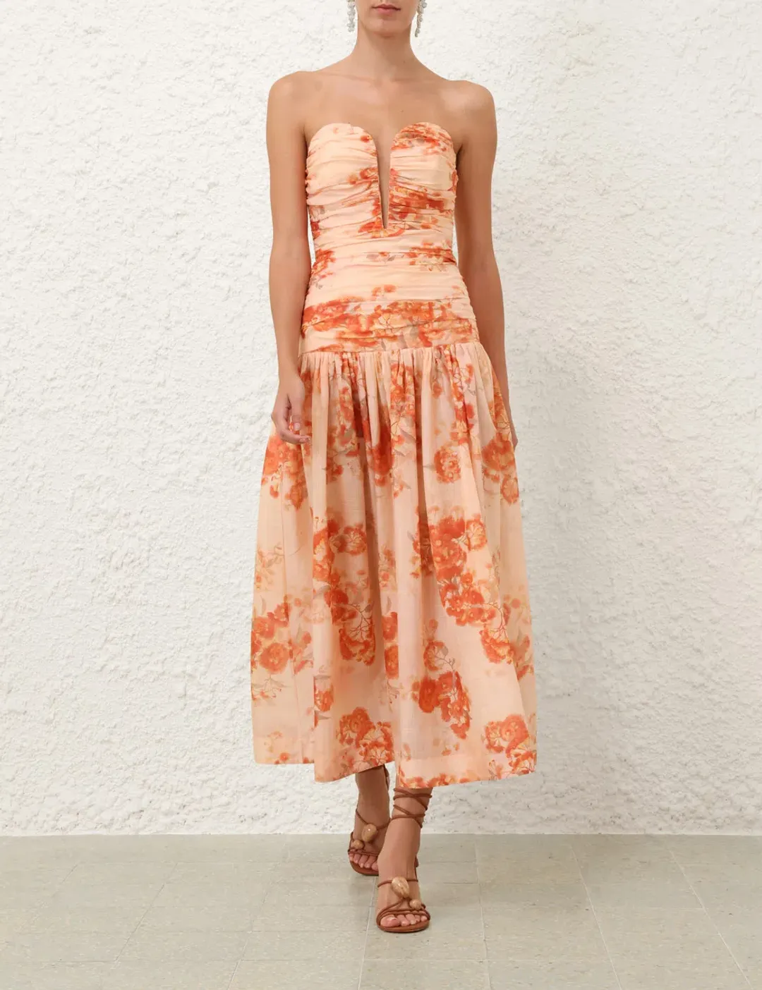 Zimmermann Cascadian Strapless Midi Dress for rent on The Volte - main image