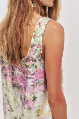 Aje Dahlia Mini Dress in Lavandula Sequin Multi Size 12 for rent on The Volte - image 4