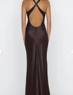 Bec + Bridge Maxina Crossover Dress in Dark Chocolate 6 for rent on The Volte - image 2