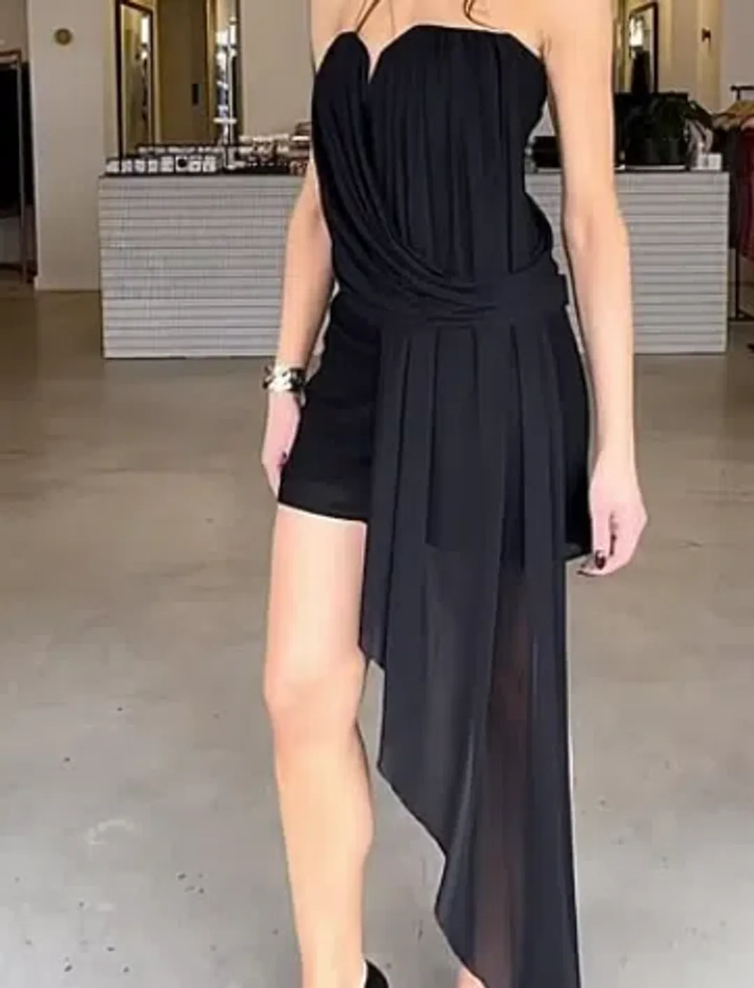 Bec + Bridge Danka Strapless Mini Dress black 6 for rent on The Volte - main image