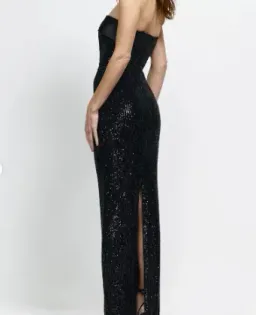Effie Kats Thalia Gown in Black Sequin for rent on The Volte - image 2