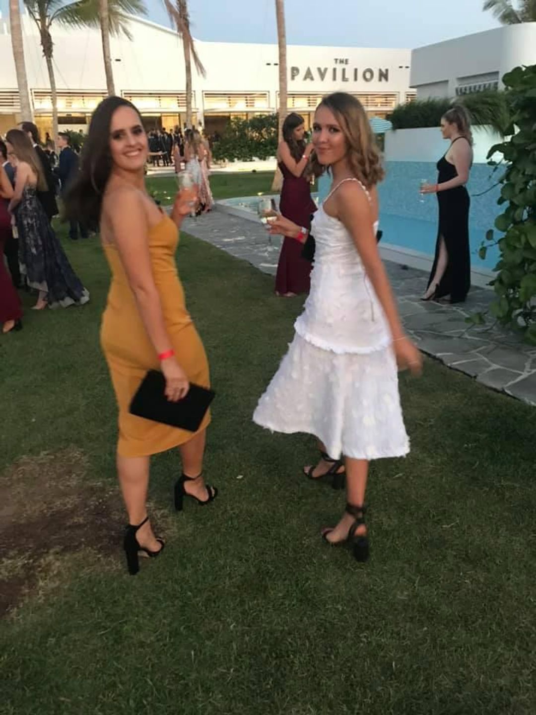 By Johnny Drop Flare Midi Secret Garden Dress in White size 8 for rent on The Volte - main image