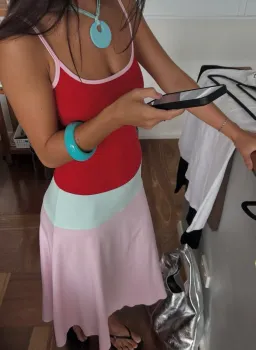 Lucy Midi Dress - Sorbet for rent on The Volte - image 1