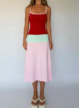 Lucy Midi Dress - Sorbet for rent on The Volte - image 2