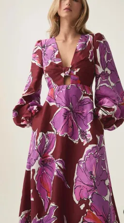 Aje INFLORESCENCE MIDI DRESS Size 8 with pockets for rent on The Volte - image 1