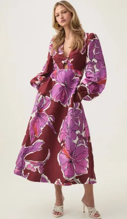 Aje INFLORESCENCE MIDI DRESS Size 8 with pockets for rent on The Volte - image 4