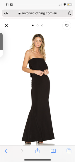 LIKELY driggs gown in black for rent on The Volte - image 2
