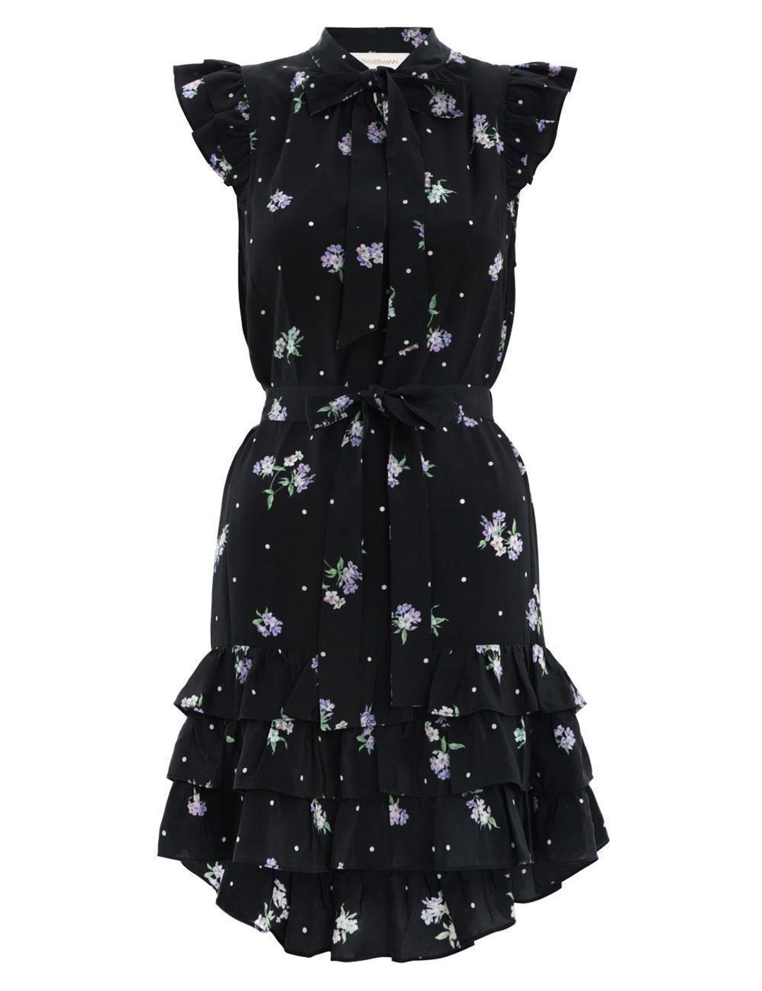 Zimmermann Silk Flutter Smock Short Dress Size 14 for rent on The Volte - main image