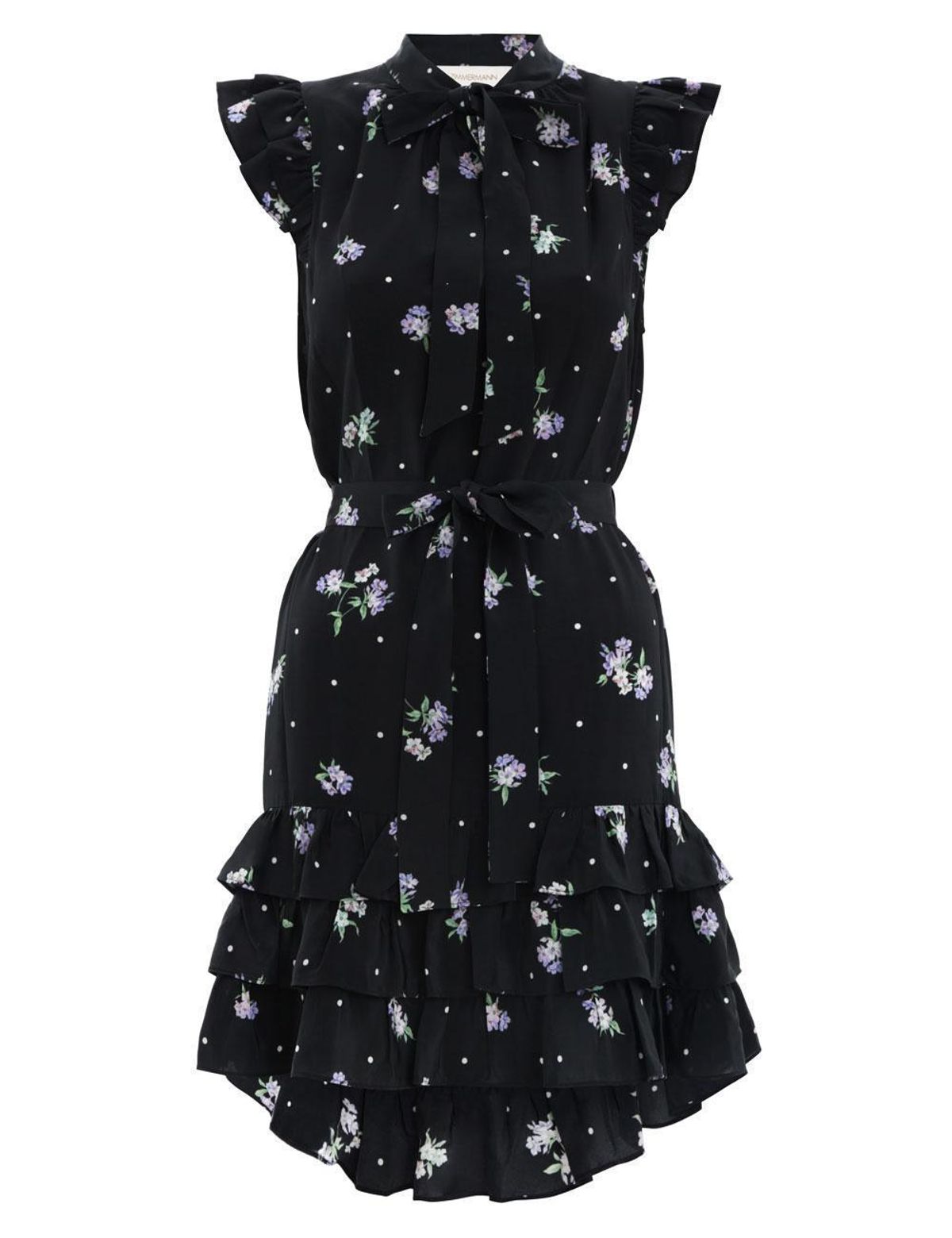 Zimmermann Silk Flutter Smock Short Dress Size 14 for rent on The Volte - main image