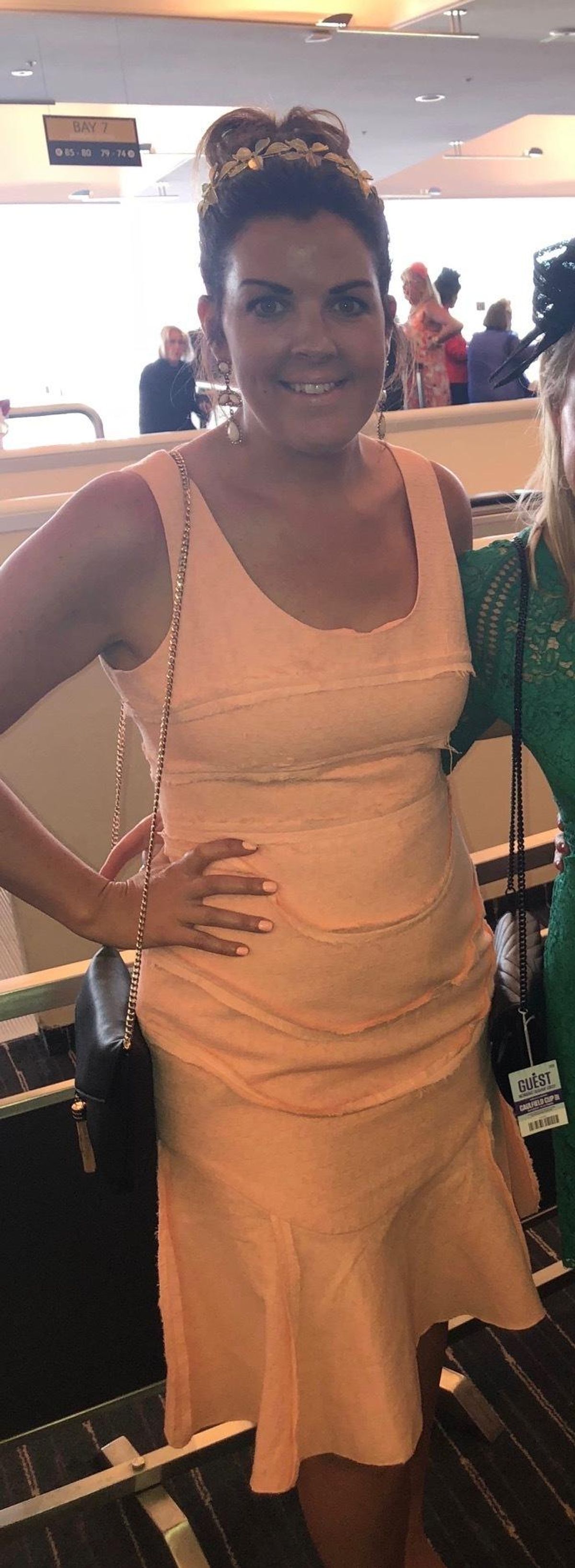 Mossman Finish Line Midi Dress Orange Size 14 - Image 2