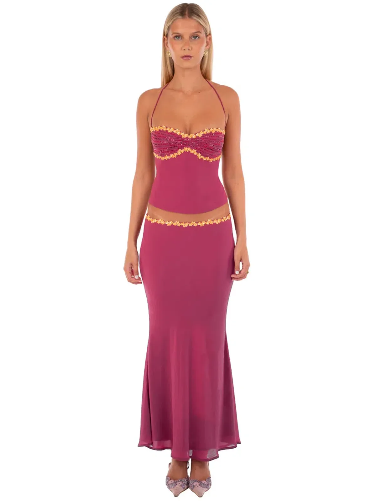 I AM DELILAH | JEMIMA MIDI SET | WINE | SIZE S (AU 8) - Image 1