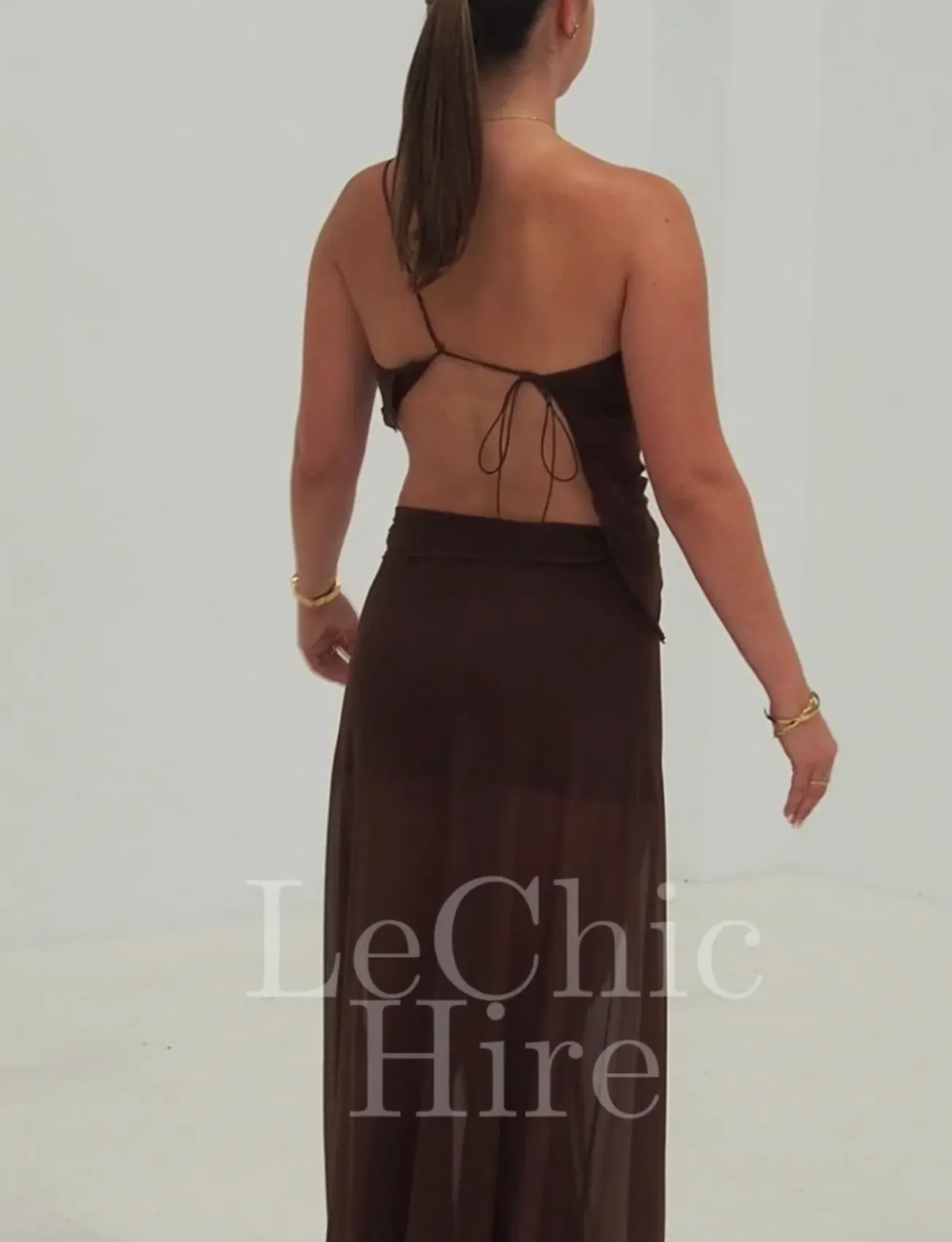 GARMENTS BY EL | MERIDA MAXI SET | CHOCOLATE | SIZE XS-S (AU 6-8) - Image 2