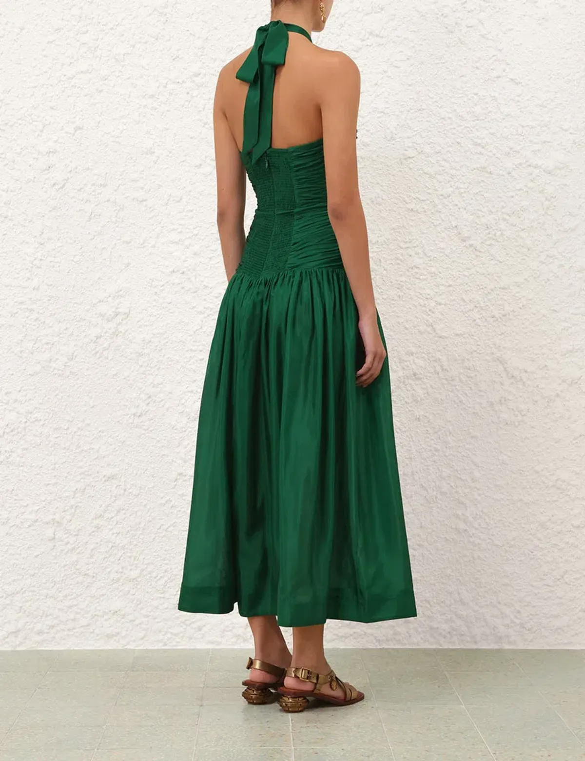 Zimmermann Daylight Knot Midi Dress Emerald Size 0 / AU 8 - Image 4