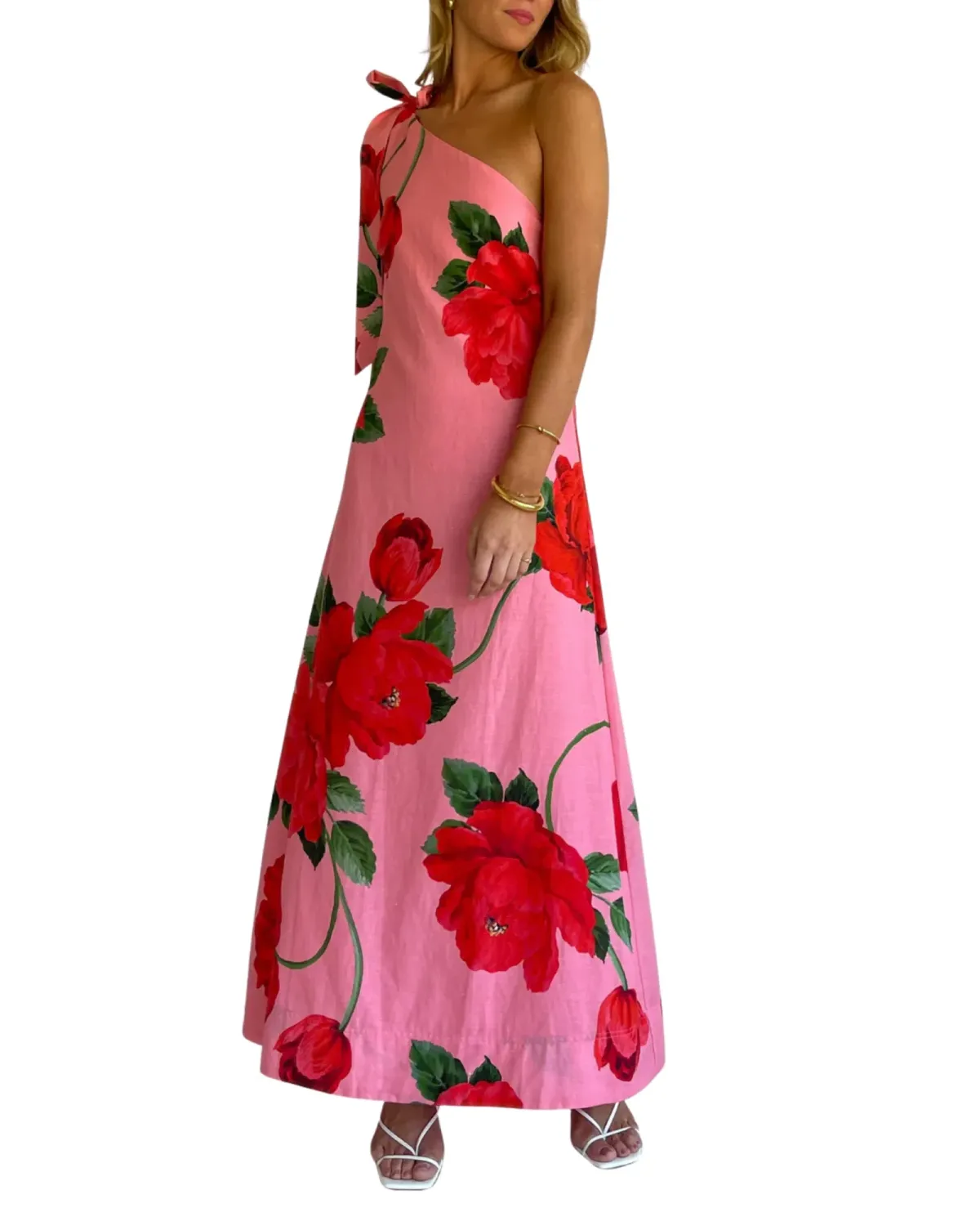 By Nicola Sorrento Maxi Dress in Raspberry Bloom Size 14 - Image 4