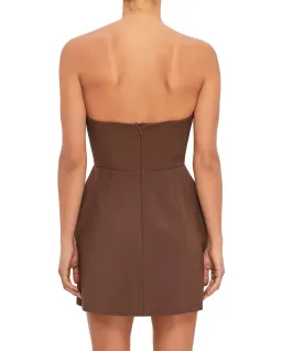 Odd muse brown strapless mini dress in a Extra Large for rent on The Volte - image 2
