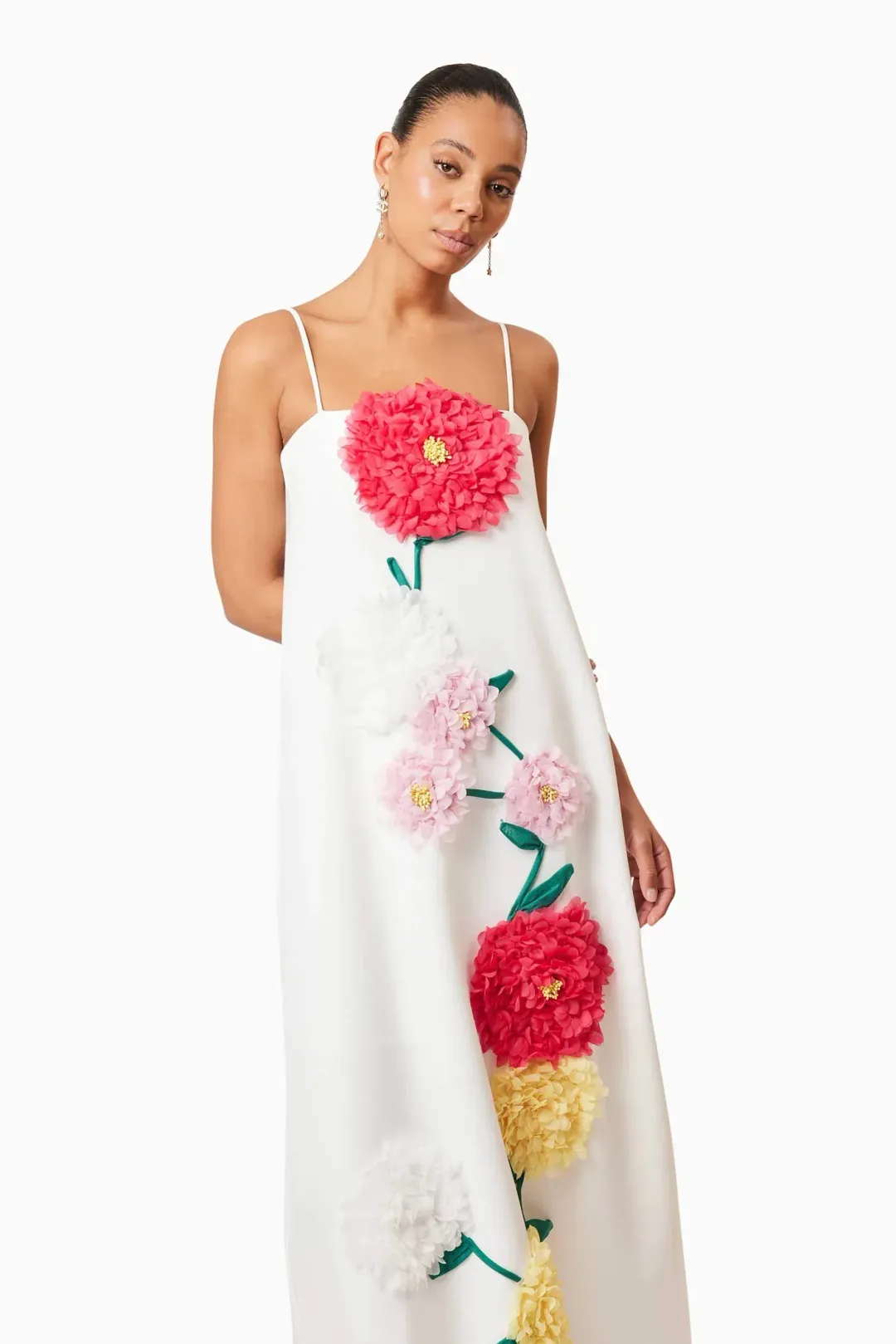 Buttercup Embroidered Maxi Dress in White Size S for rent on The Volte - main image