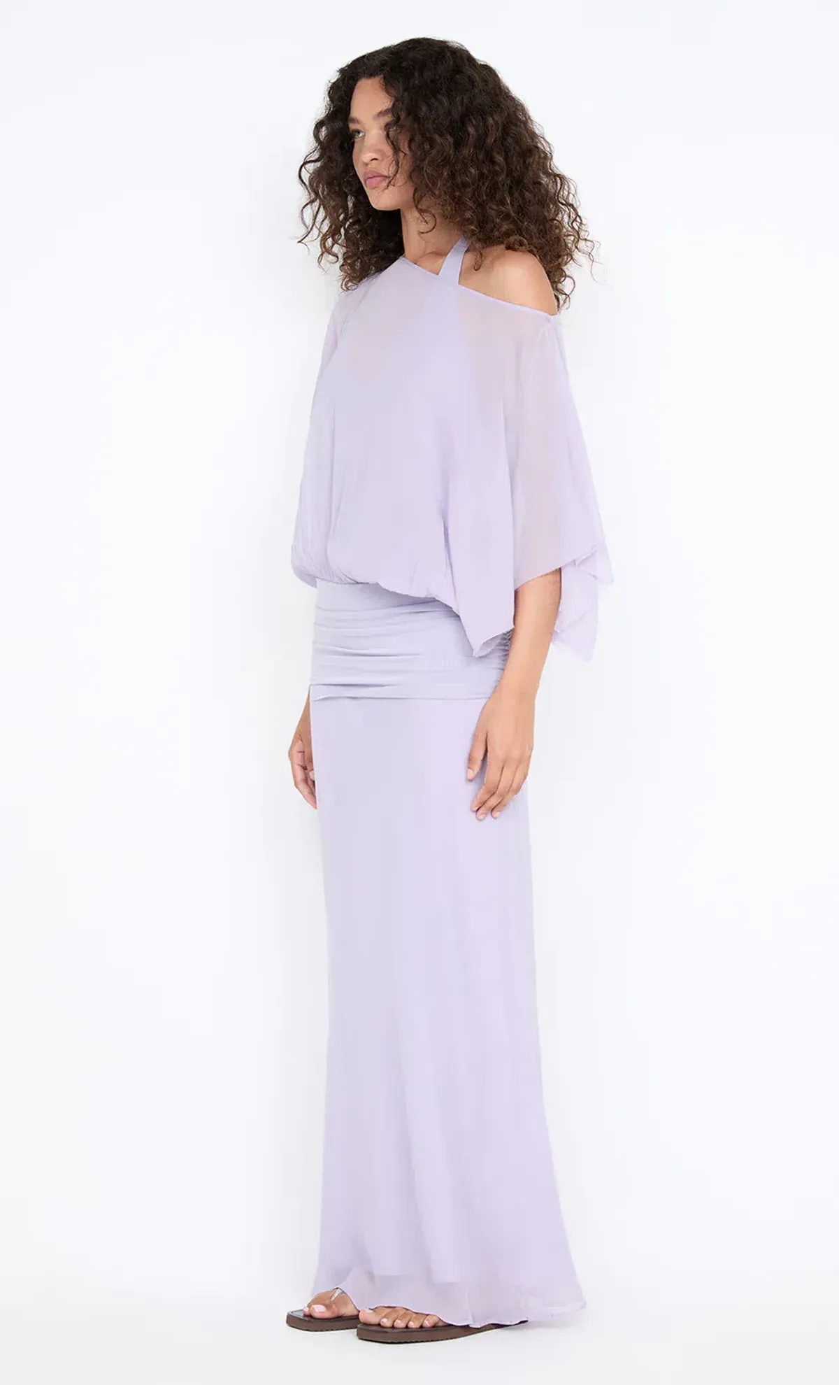 Delilah Overlay Maxi Dress in Wisteria. - Image 2