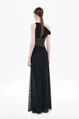 Misha Sisal maxi mesh dress , Black Size 8 for rent on The Volte - image 4