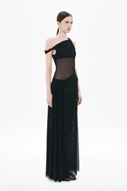 Misha Sisal maxi mesh dress , Black Size 8 for rent on The Volte - image 3