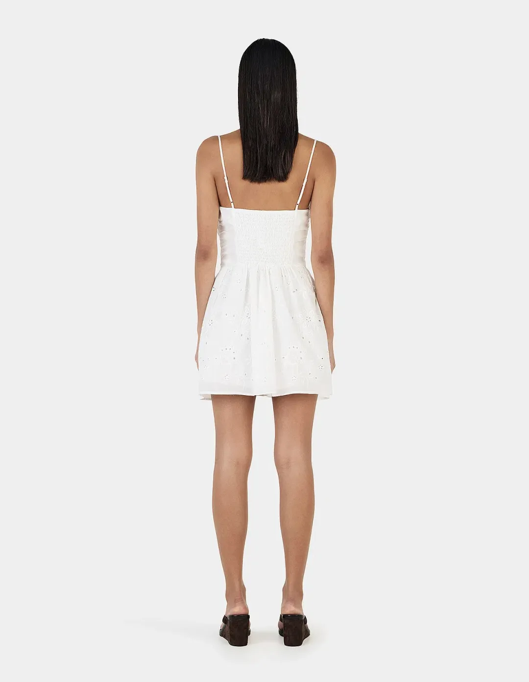Yash Mini Dress White Anglaise , White Size 10 for rent on The Volte - main image