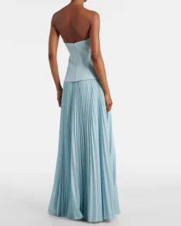 Solace London Britt pleated gown for rent on The Volte - image 3