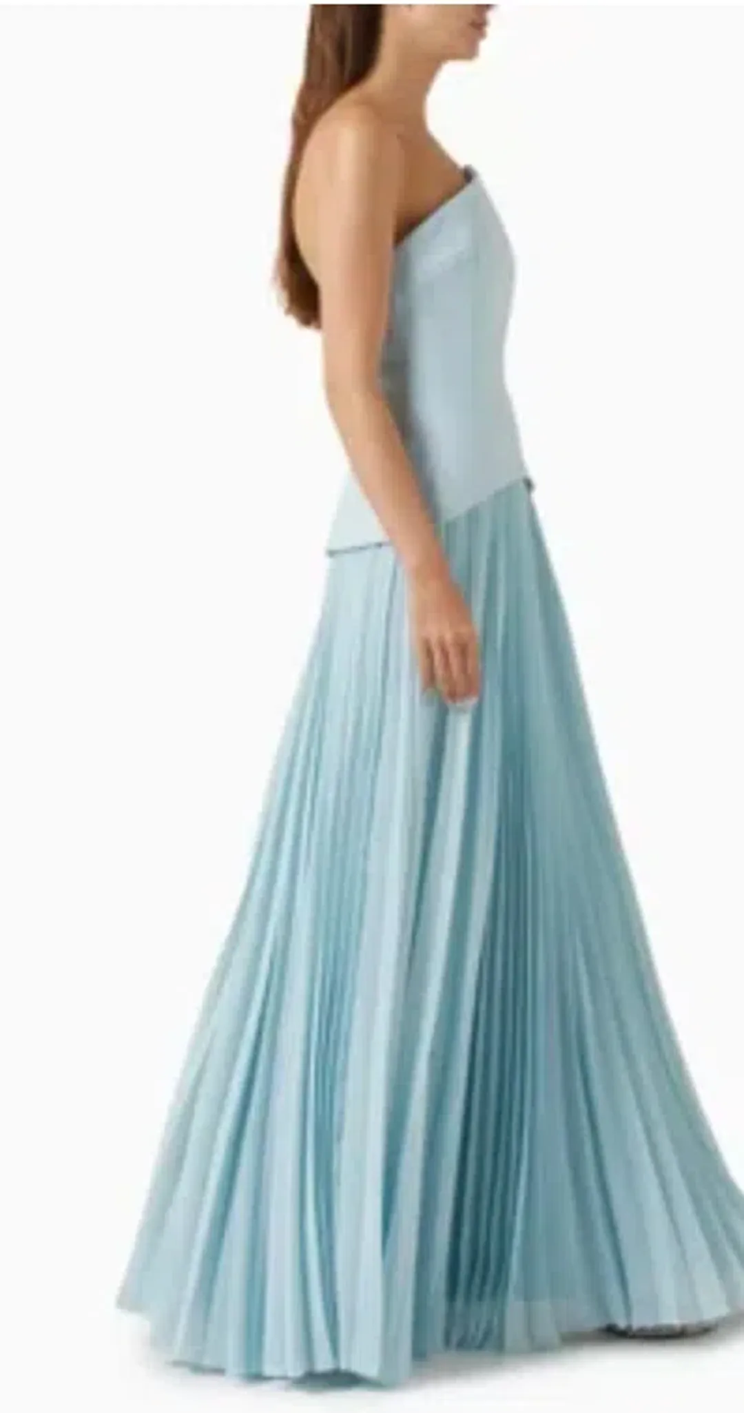 Solace London Britt pleated gown for rent on The Volte - main image