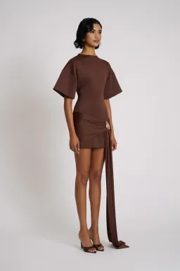 Eliya the Label Maxine Dress - Chocolate for rent on The Volte - image 2