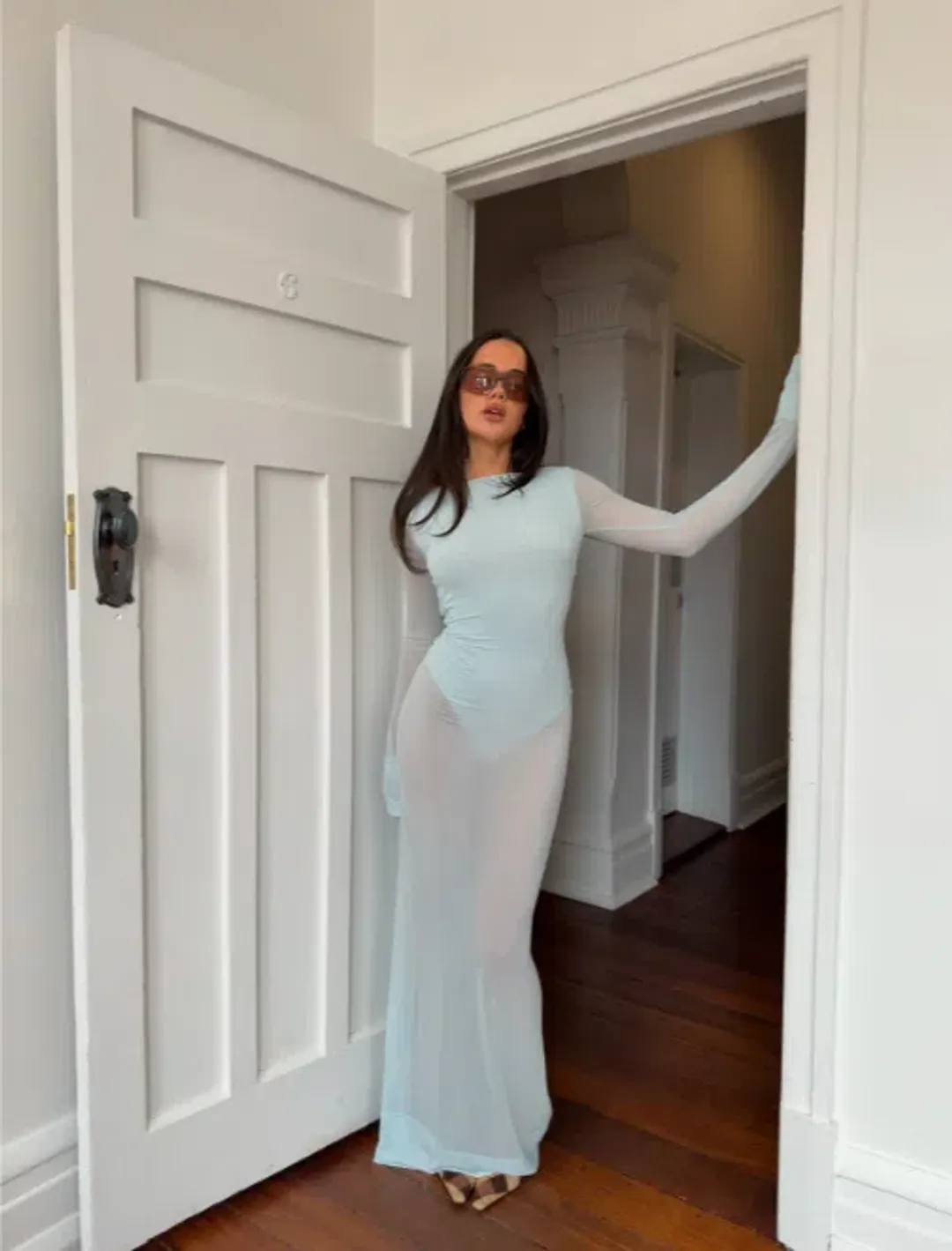 BENNI Remy Reversible Maxi Dress In Fresh Mint Size 8 for rent on The Volte - main image