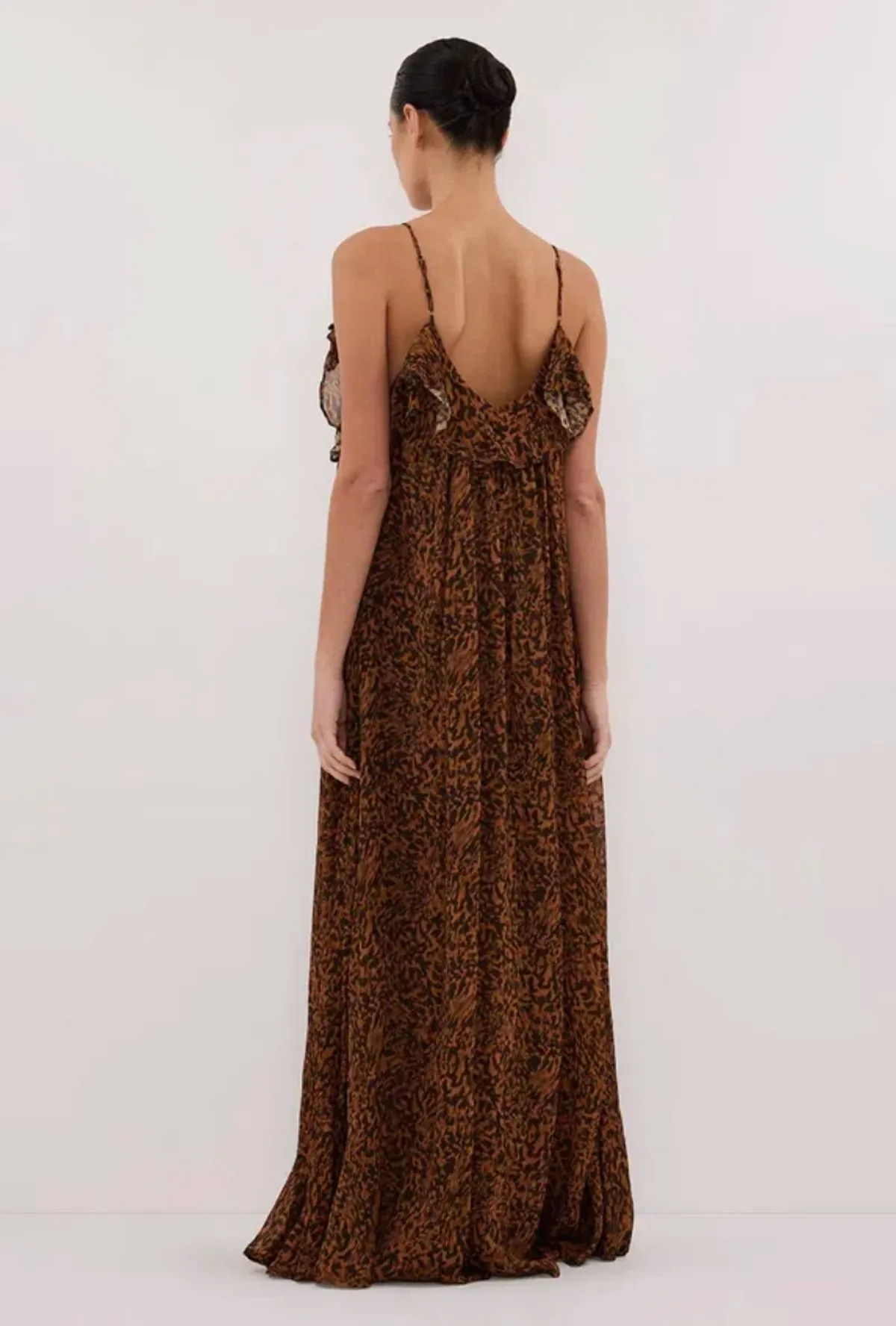 Terra Capri Rust Sleeveless Maxi Dress - Image 3