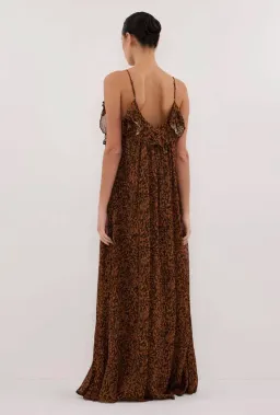 Terra Capri Rust Sleeveless Maxi Dress for rent on The Volte - image 3
