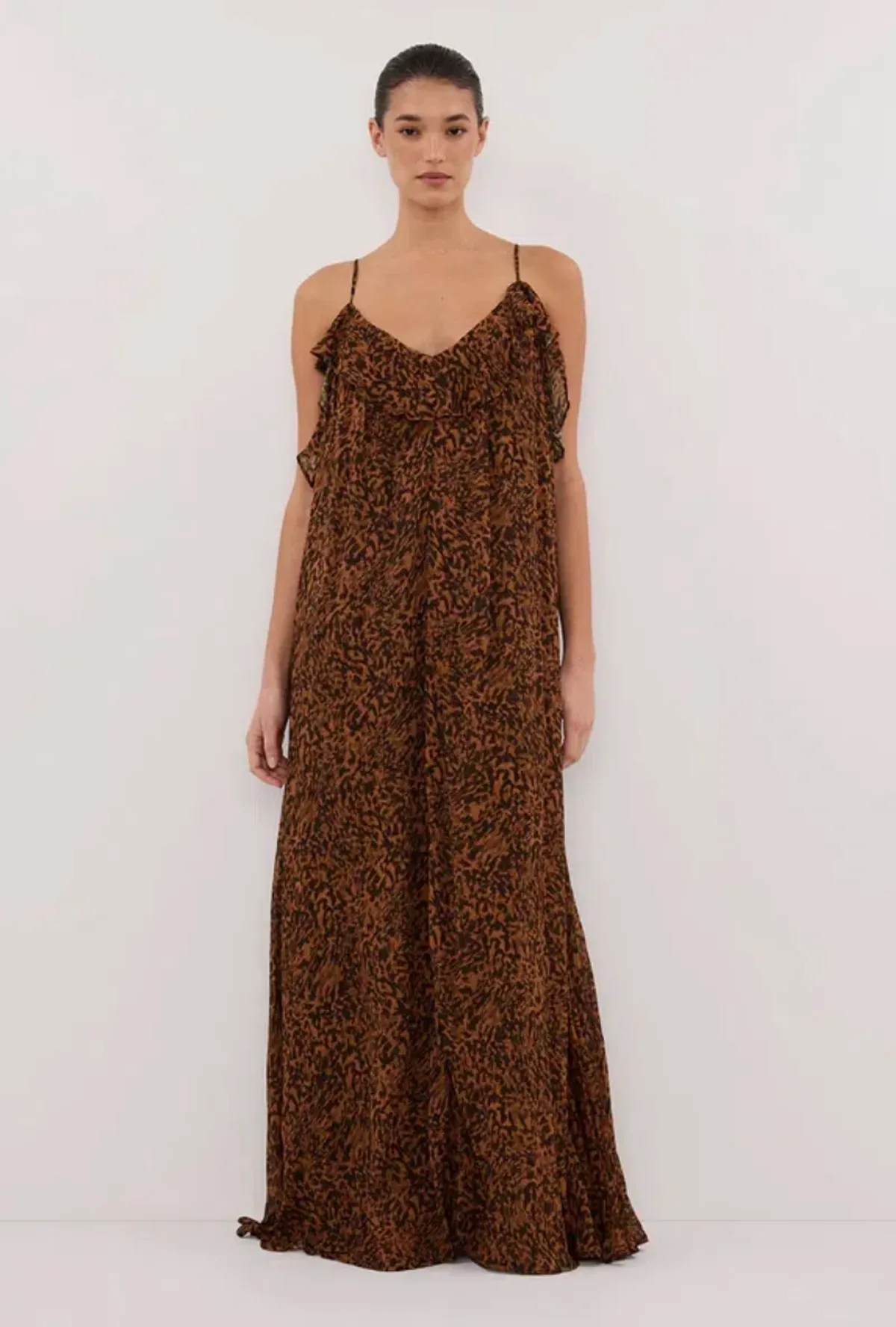 Terra Capri Rust Sleeveless Maxi Dress - Image 2