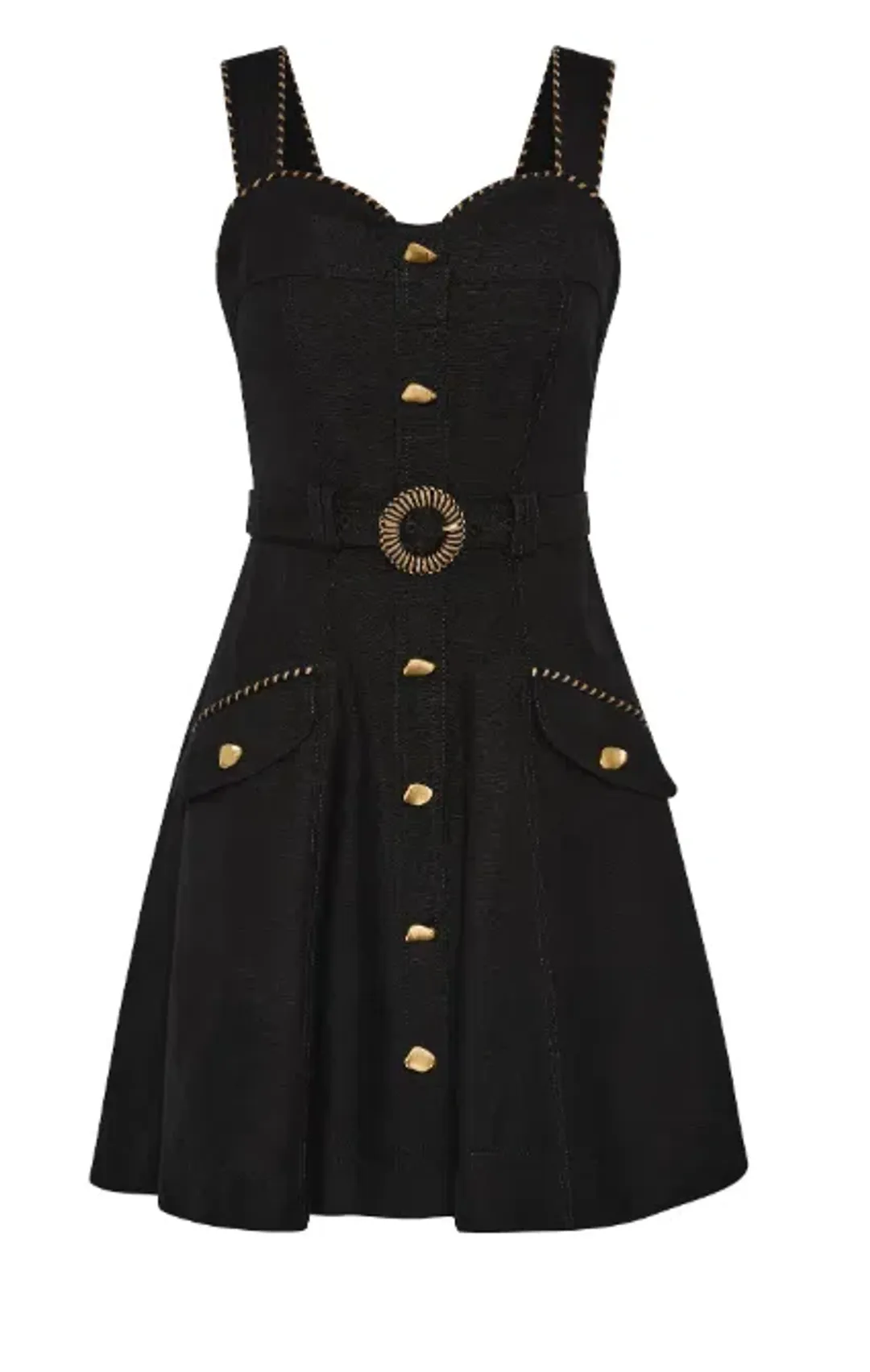 Aje Celeste Utility Black Mini Dress - 10 for rent on The Volte - main image