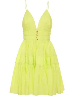 AJE GRACE TIERED MINI DRESS LIGHT LEMON SIZE 8 for rent on The Volte - image 4