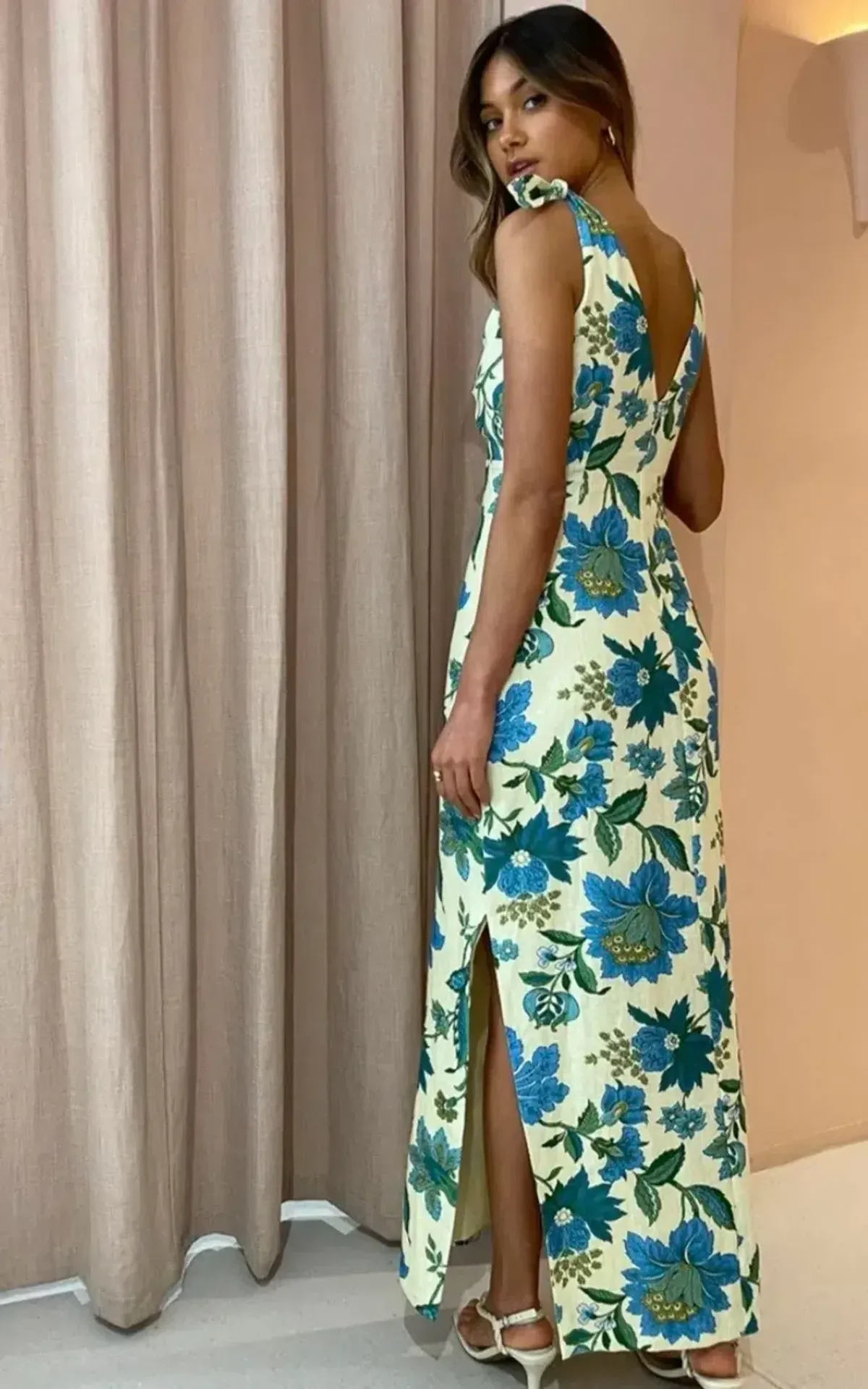 Sir The Label Alexandre Tie Midi Dress Floral Size 6/8 - Image 3