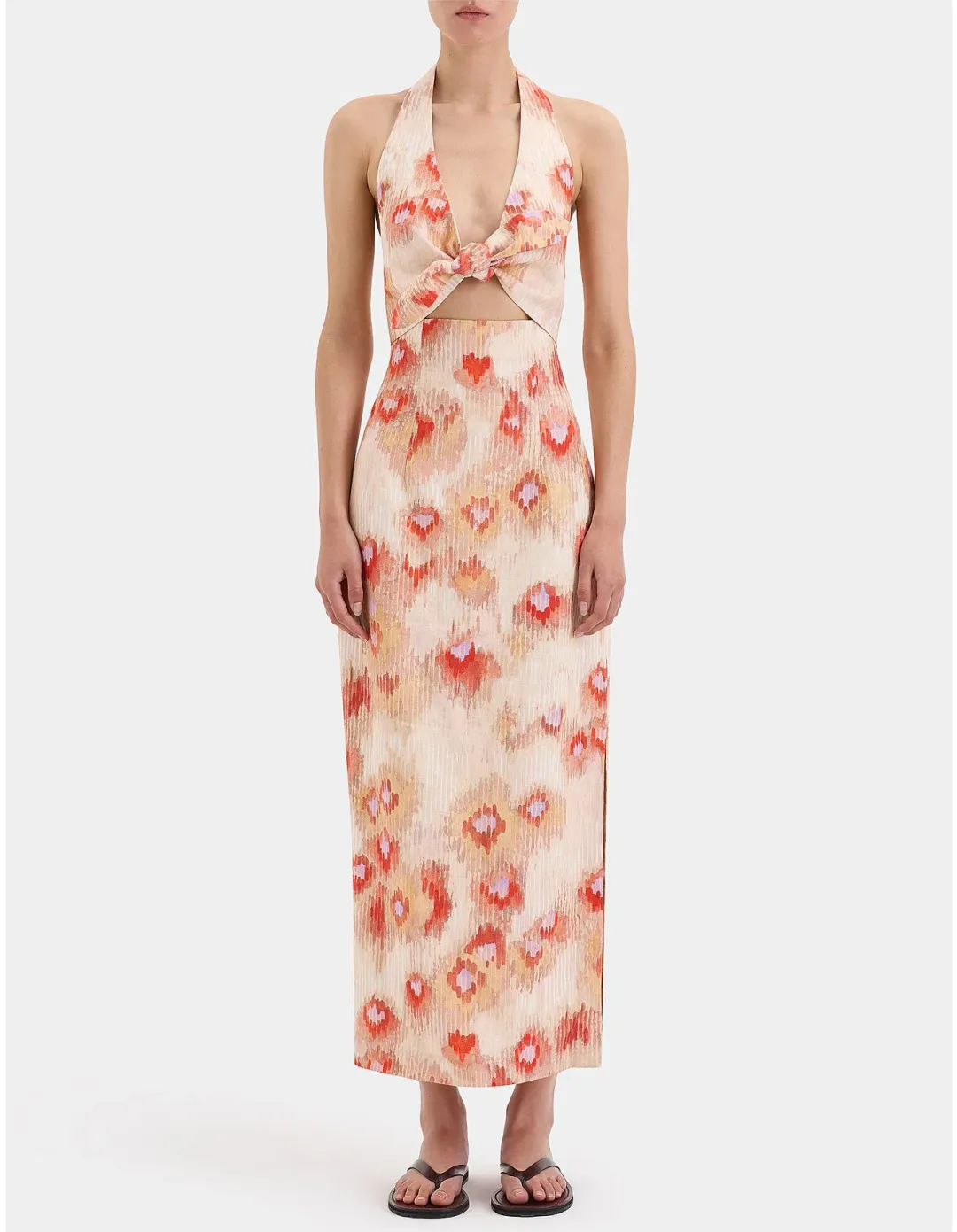 SIR The Label FIORELLA TIE MIDI DRESS size 6 for rent on The Volte - main image